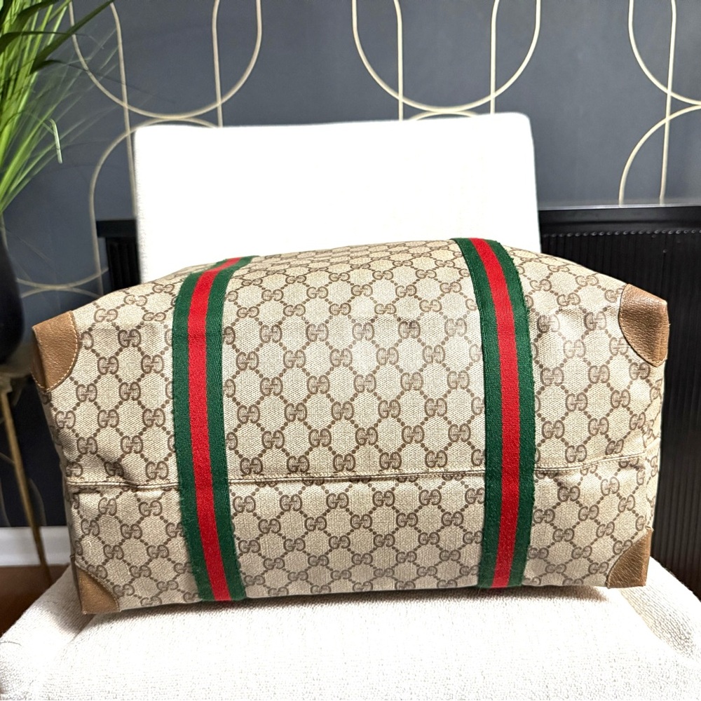 Gucci authentic XL tote bag weekender travel bag brown monogram coated canvas - Picture 11 of 16